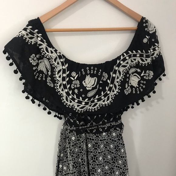 NWT Anthropologie Marisol Embroidered Pommed Midi - Picture 12 of 12